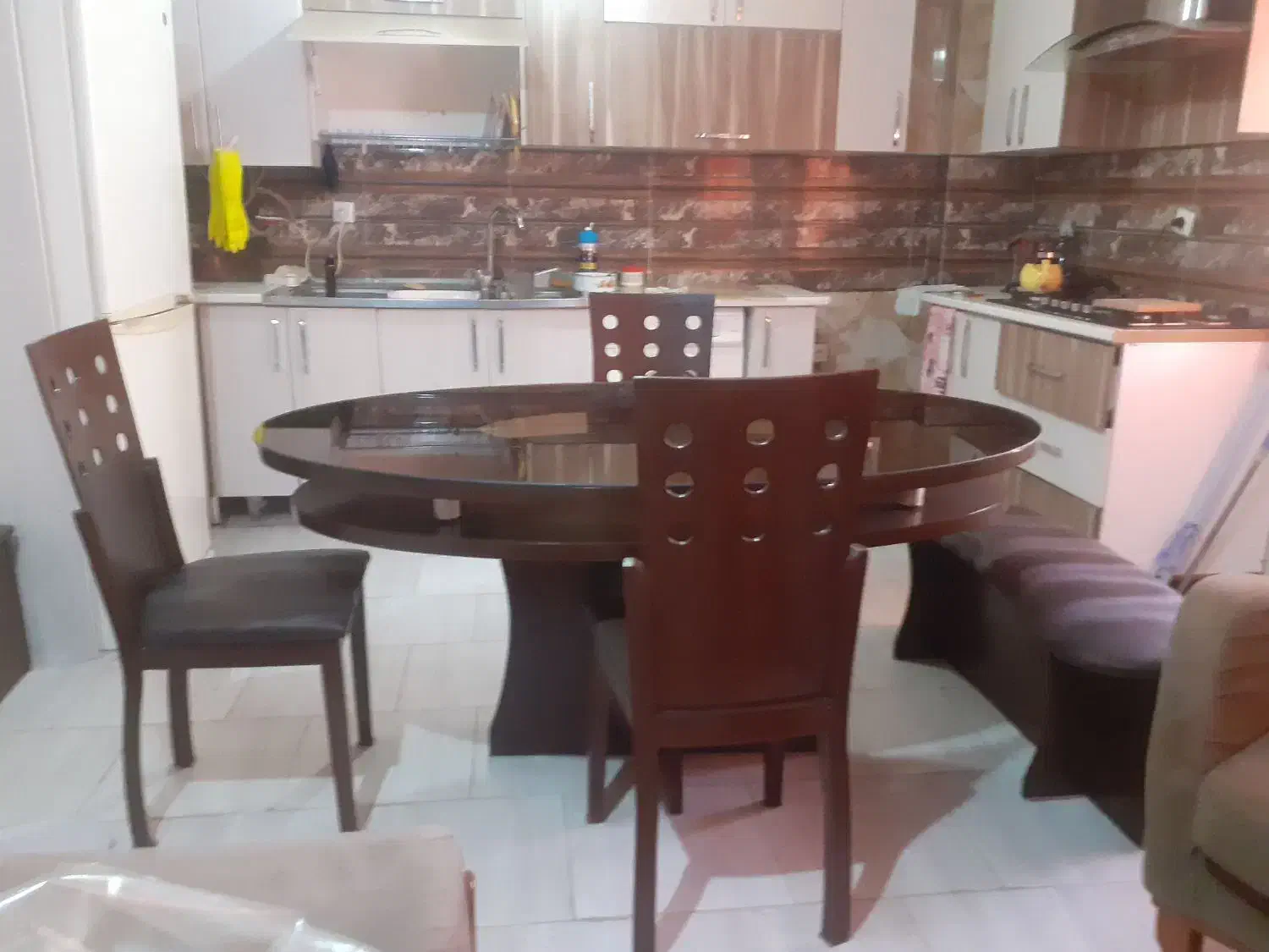 ناهارخوری ۶نفرهاز چوب راش بدون خط وخش|میز و صندلی غذاخوری|کهریزک, |دیوار