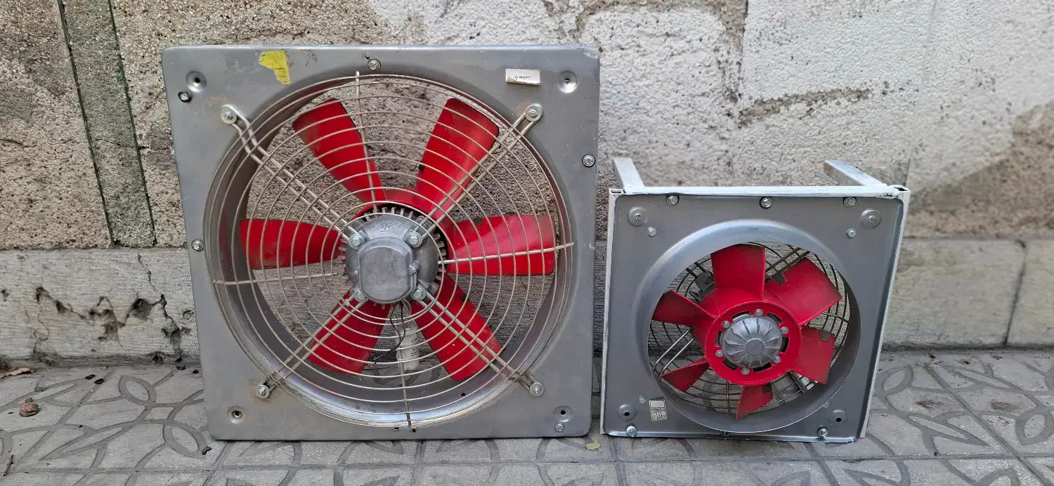 دو عدد فن مکنده و دمنده برند شرکت اسان تهویه|پنکه و تصفیه‌کنندهٔ هوا|تهران, امانیه|دیوار