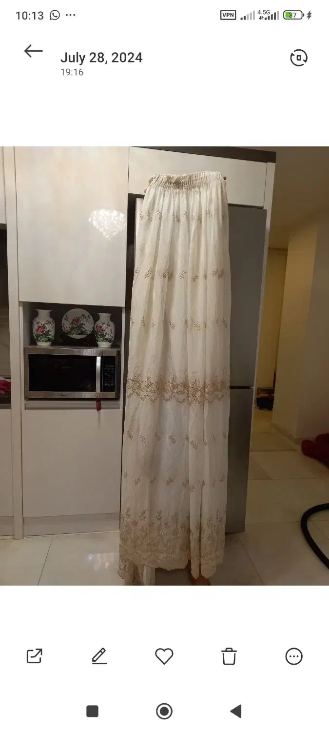 دو عدد پرده 170 در 180|پرده، رانر، رومیزی|لاهیجان, لیل|دیوار