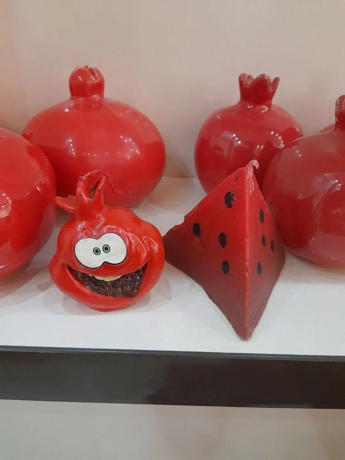 انارسرامیکی وشمع یلدا|صنایع دستی و سایر لوازم تزئینی|قم, چهل درخت‎|دیوار