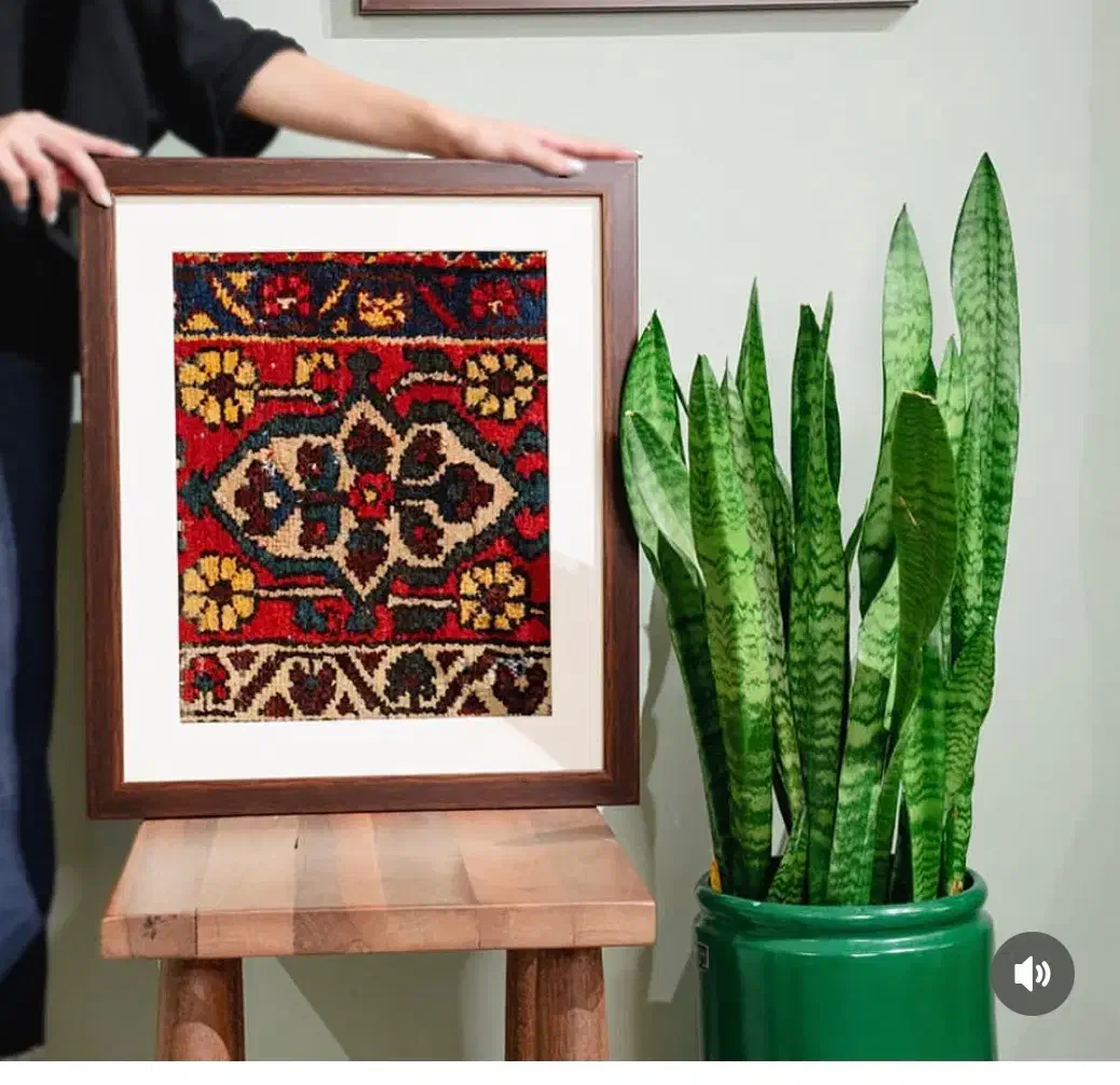 فرش دستبافت کوچک مناسب قاب روی دیوار|فرش|اصفهان, ملک‌شهر|دیوار