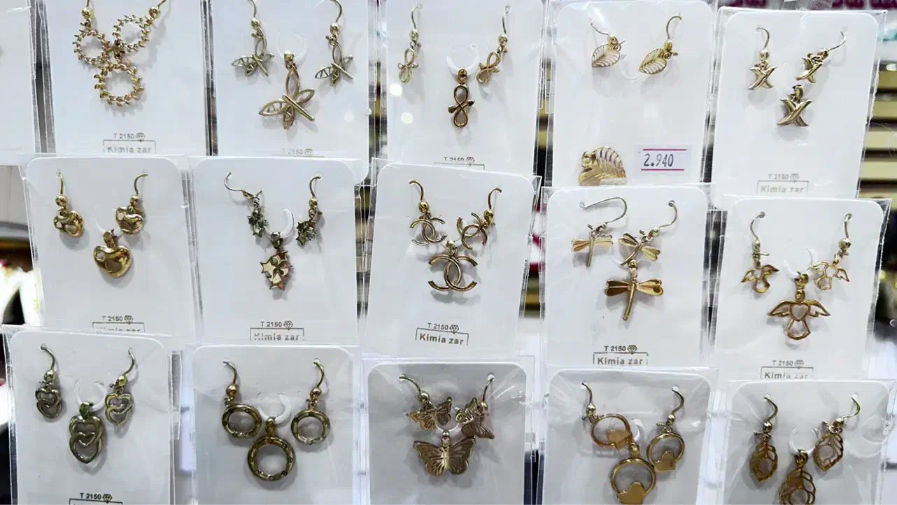 نیم ست گل افشان 3گرم طلا بدون اجرت|جواهرات|تهران, شهرک ولیعصر شمالی|دیوار