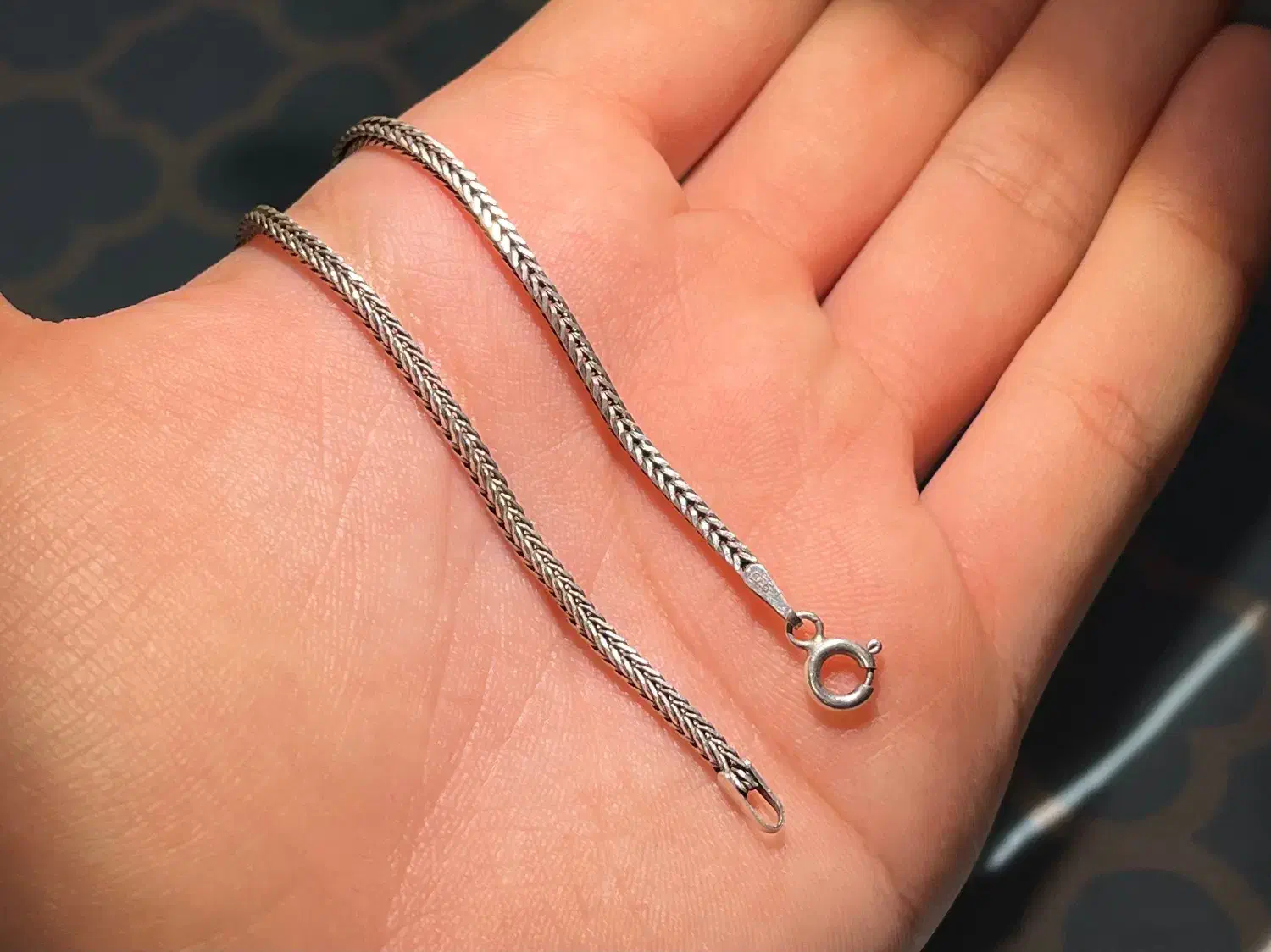 زنجیر نقره طرح ماری|جواهرات|زنجان, |دیوار