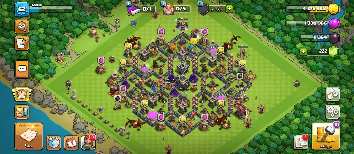 اکانت کلش تان ۹فول|کنسول، بازی ویدئویی و آنلاین|گوراب زرمیخ, |دیوار