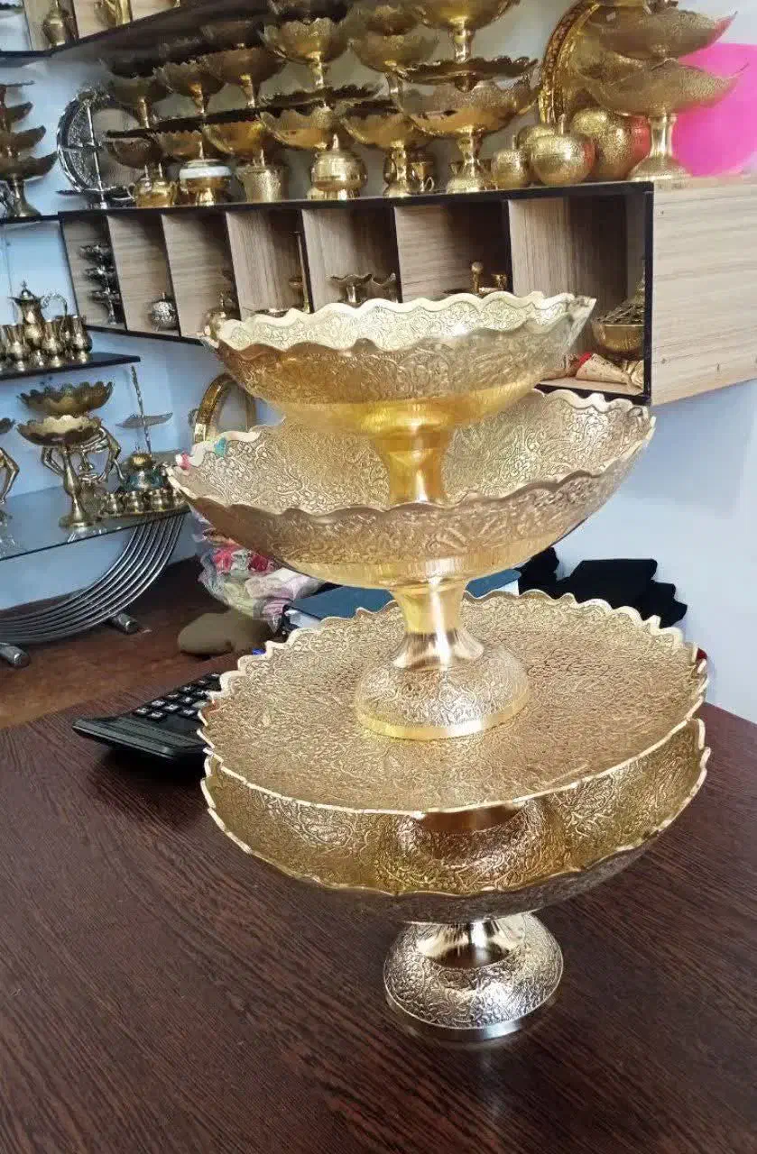 انواع ظروف برنجی|ظروف سرو و پذیرایی|نیمبلوک, |دیوار