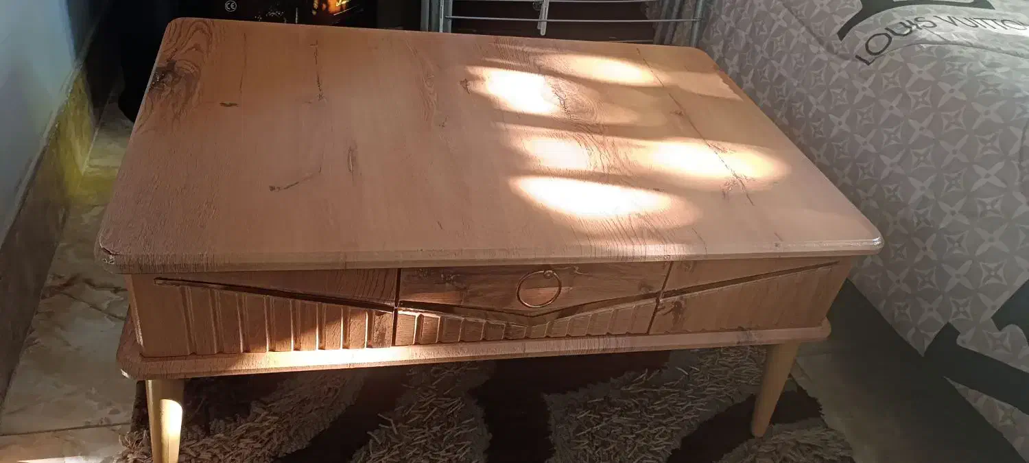 جلو مبلی کشو دار و ۳سایز عسلی فندقی روشن|مبلمان خانگی و میز عسلی|چالوس, |دیوار