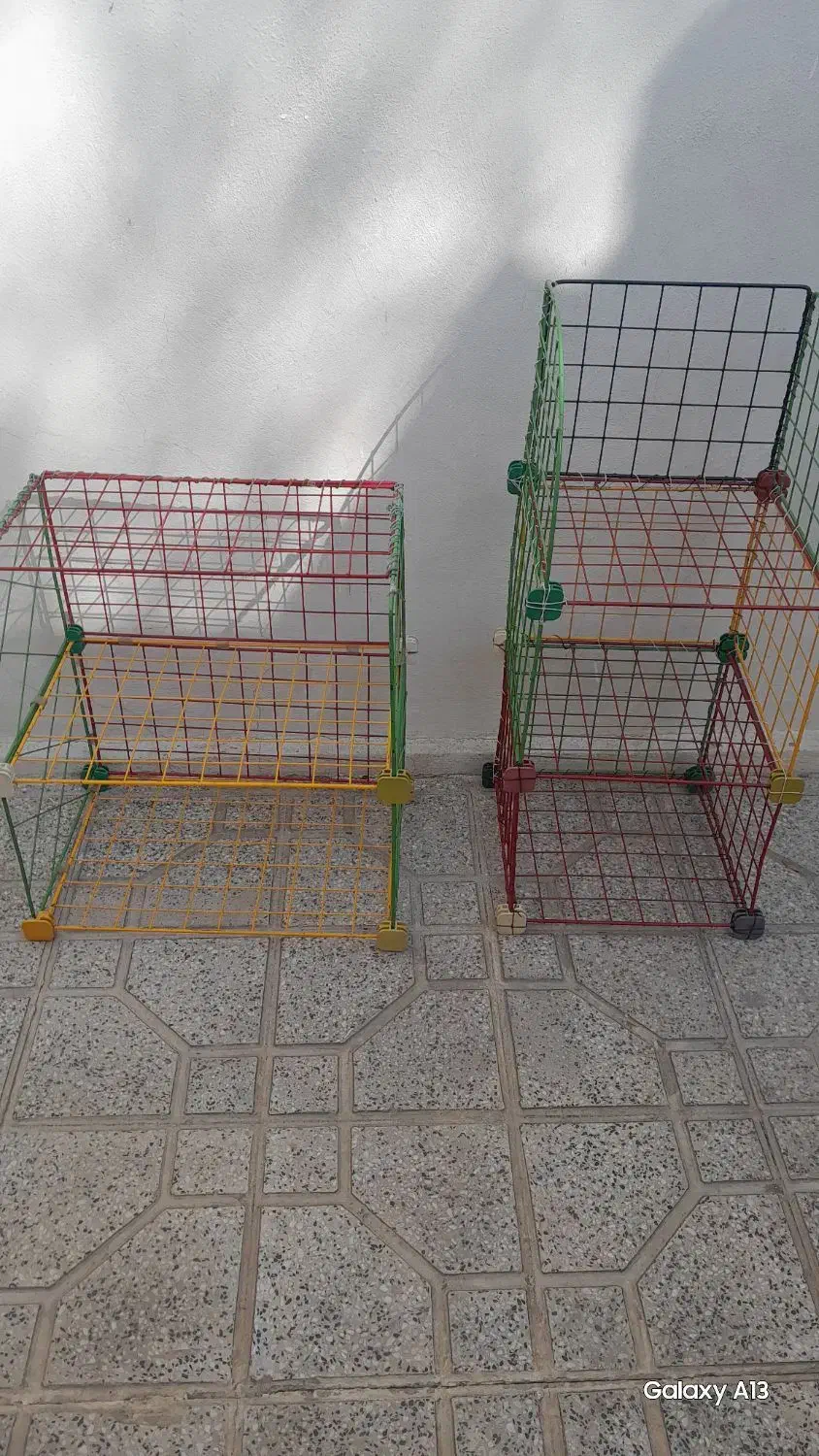 قفسه مشبک فلزی کتاب و وسایل|کتابخانه، شلف، قفسههای دیواری|سنقر, |دیوار