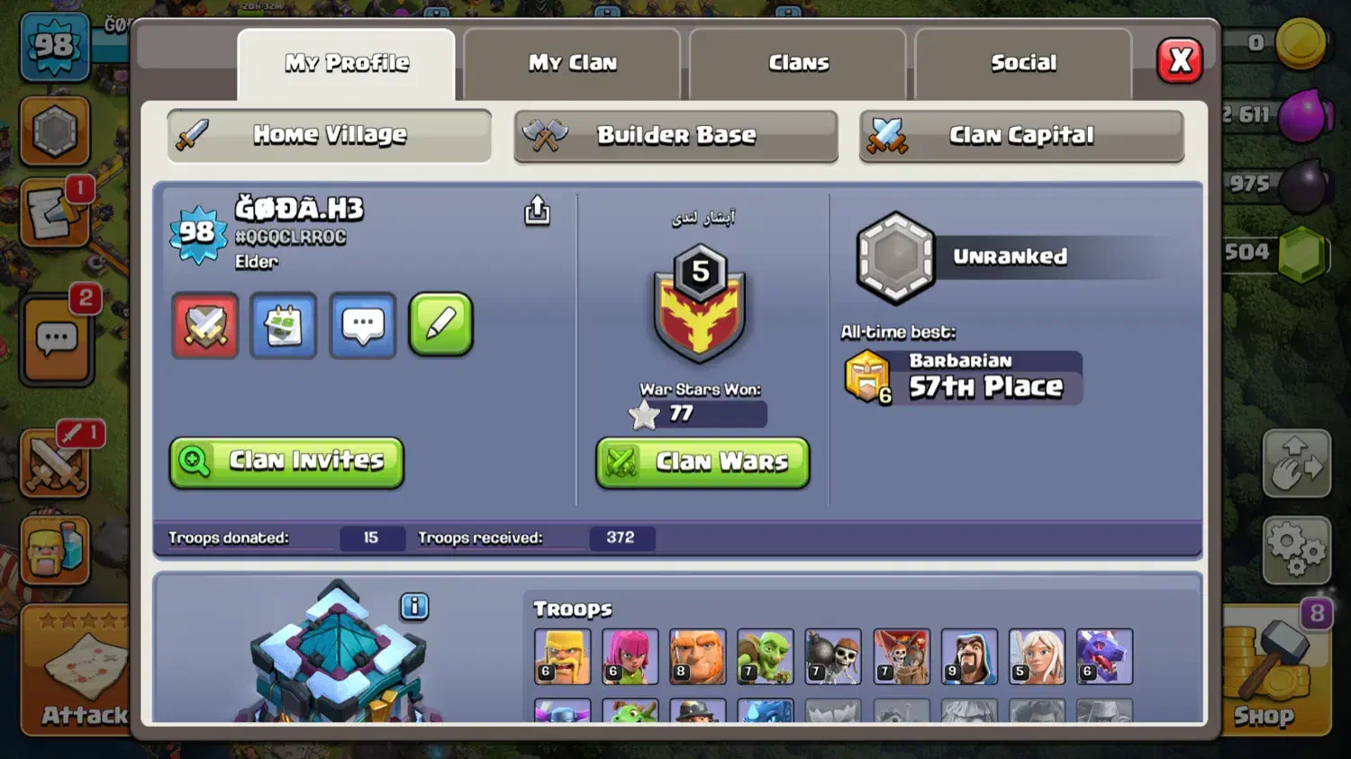 اکانت کلش تان ۱۳|کنسول، بازی ویدئویی و آنلاین|لنجان, |دیوار