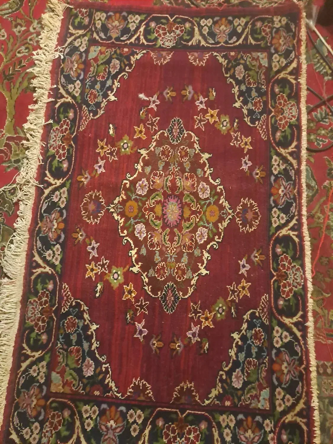 ۲عددقالیچه دست بافت ترکمنی قدیمی|فرش|گرگان, |دیوار