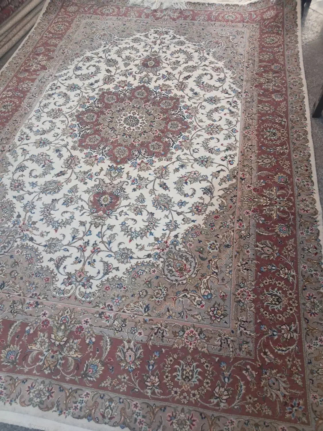 جفت ۶متری کرک گل ابریشم کاشان|فرش|تهران, ازگل|دیوار