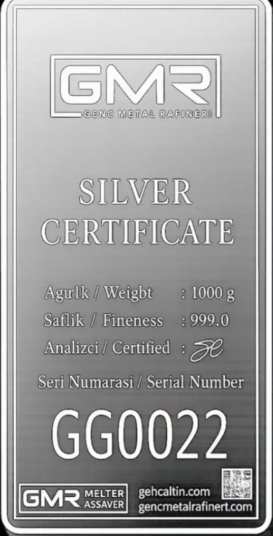 شمش نقره GMR ترکیه|جواهرات|شیراز, فرگاز|دیوار