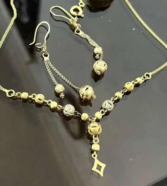 طلا نیم ست گلوبند گوشوار|جواهرات|یاسوج, |دیوار