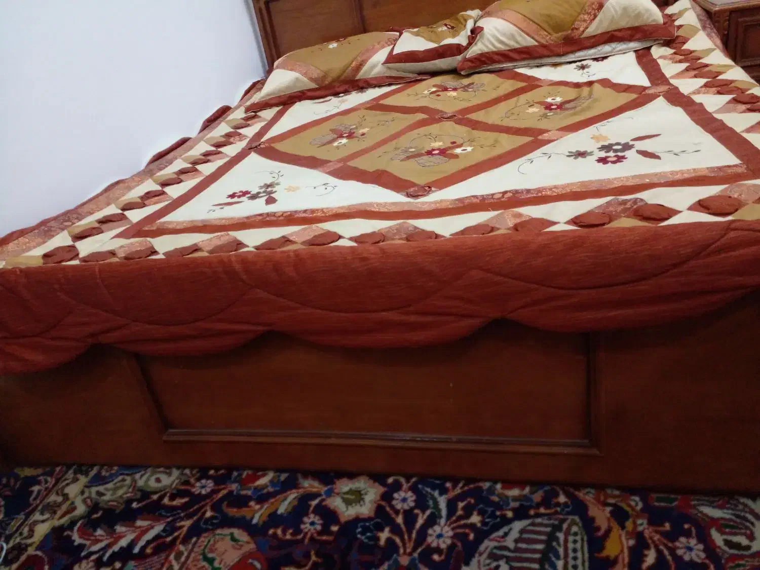 سرویس خواب چوب راش|تخت و سرویس خواب|ساوه, |دیوار