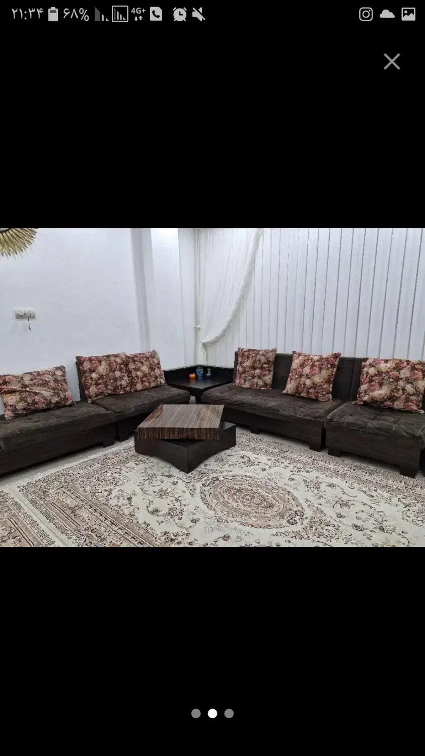 مبل طرح ال L|مبلمان خانگی و میز عسلی|الوند, |دیوار