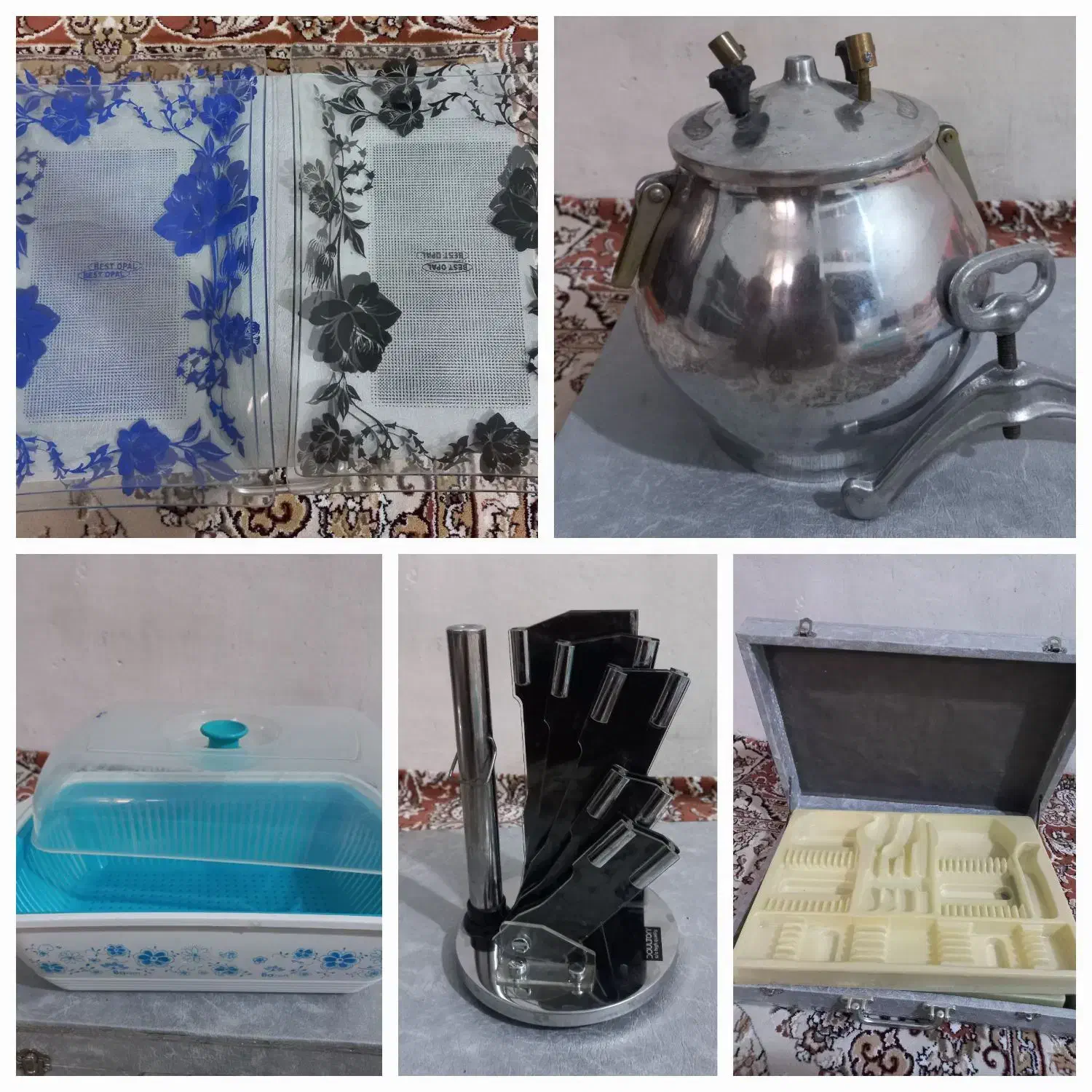 سینی، زودپز ،چمدون قاشق ، جا کاردی چرخشی|ظروف سرو و پذیرایی|قم, شهرک مهدیه (مدرس)|دیوار