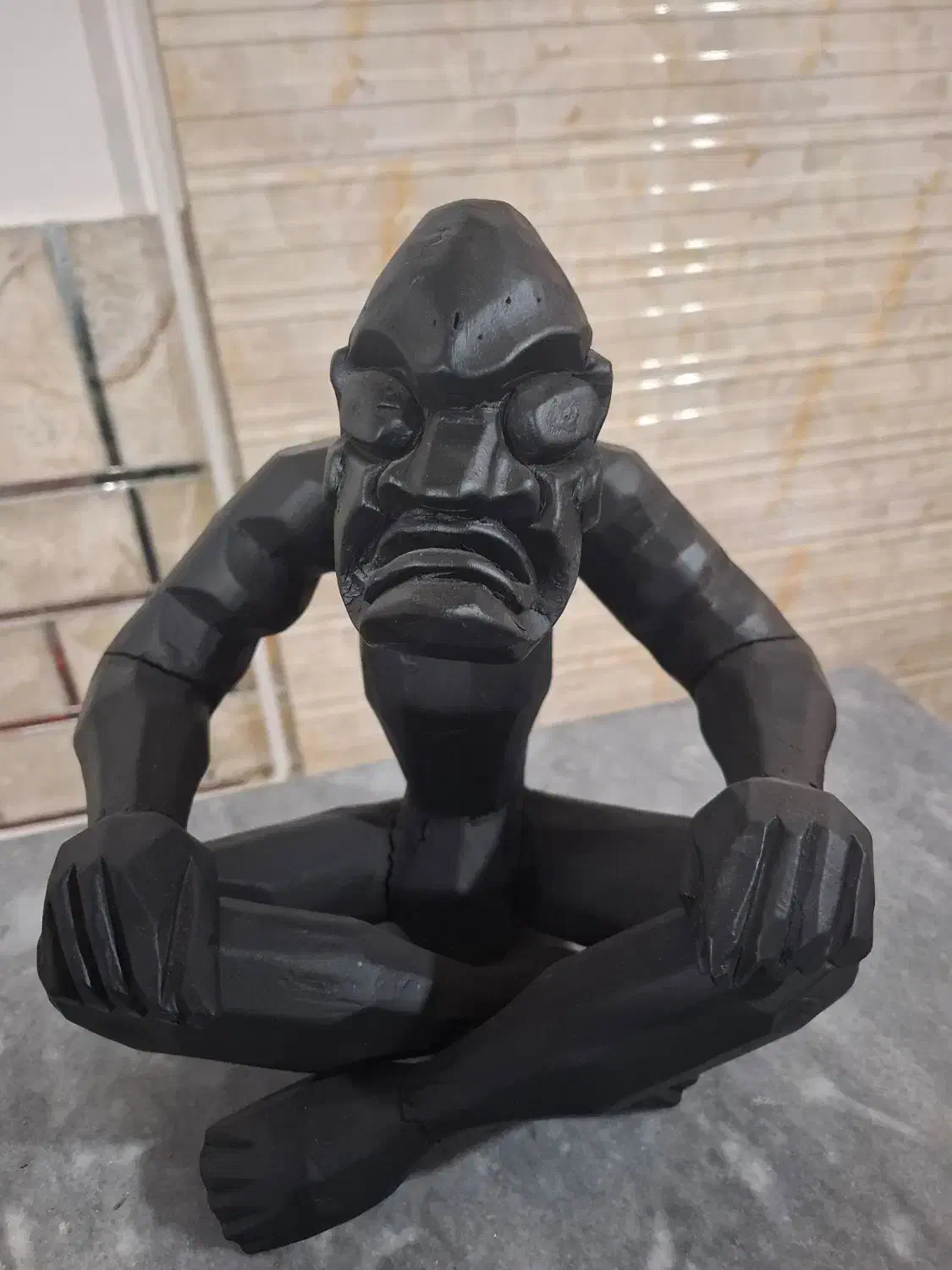 مجسمه چوبی تفکر مایا|صنایع دستی و سایر لوازم تزئینی|کرج, مصباح|دیوار