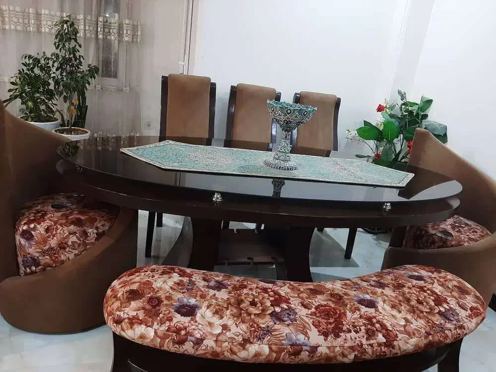 فروش میز نهارخوری چوبی ۸نفره  در حد نو|میز و صندلی غذاخوری|شیراز, فرهنگ شهر|دیوار