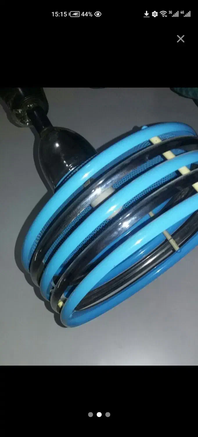 لوستر آبی فلزی آشپزخانه حال اتاق خواب کاملا سالم|لوستر و چراغ آویز|ری, دیلمان|دیوار