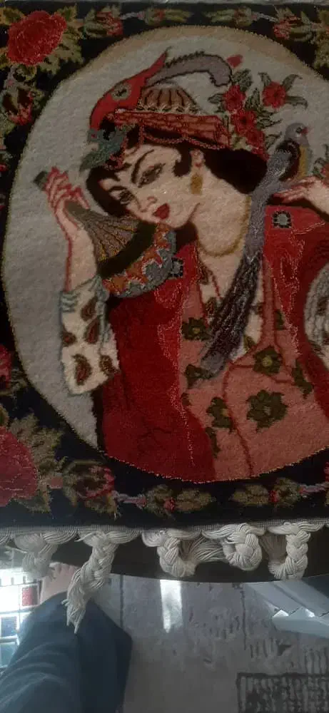 قالیچه دست بافت تابلو فرشی|تابلو فرش|رودهن, |دیوار