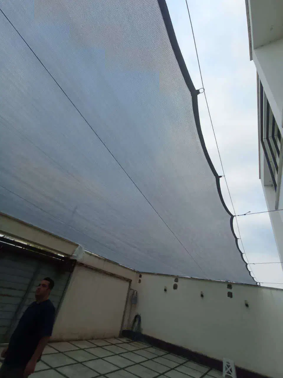 سایبان ضد آفتاب تورینه بافت سبز، سفید، کرم، آبی|فروشگاه و مغازه|قزوین, |دیوار