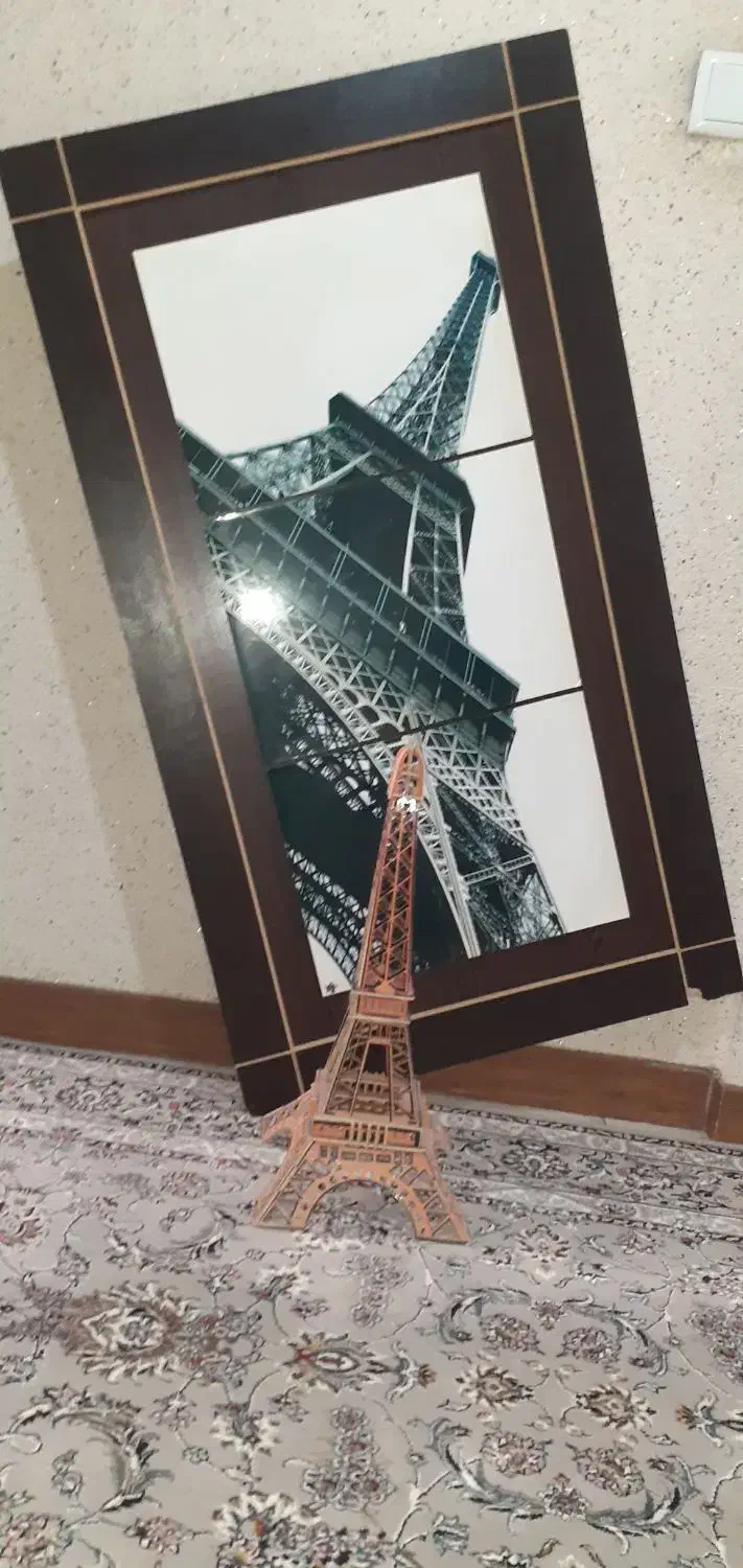 تابلو ایفل.  عروسک خرس|تابلو، نقاشی، عکس|شاهین‌شهر, شهرک پردیس|دیوار