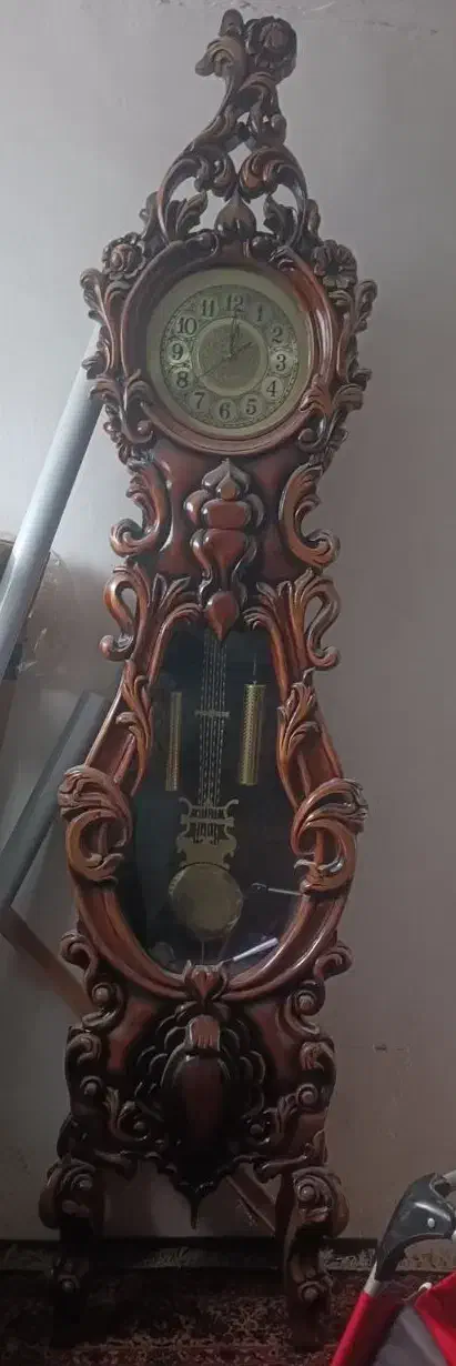 ساعت چوبی ایستاده چوب گردو کار دست|ساعت دیواری و تزئینی|بجنورد, |دیوار