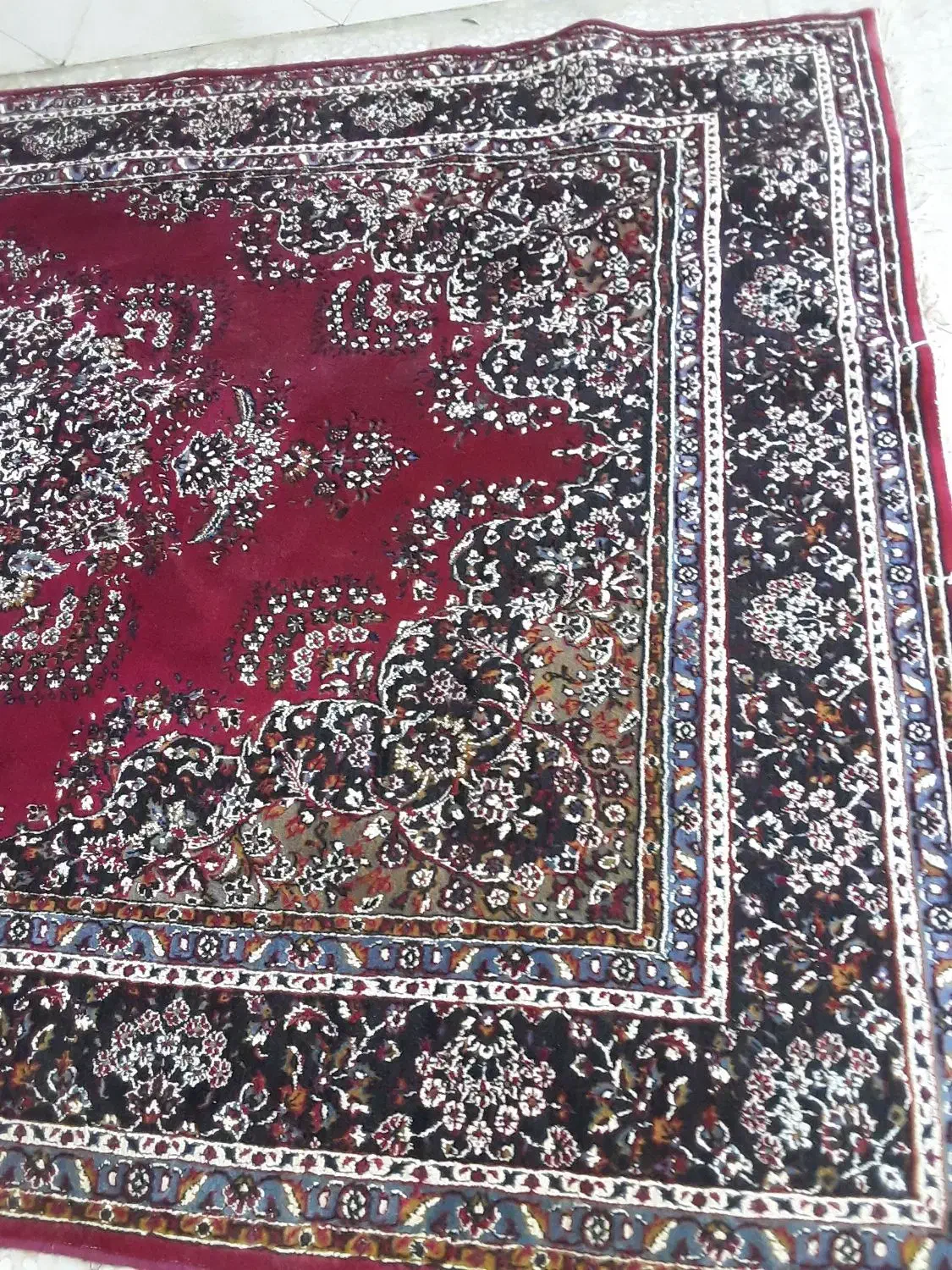 فروش‌یک‌تخته‌فرش‌۶متری‌شسته‌شده‌وتمیز|فرش|گلپایگان, |دیوار