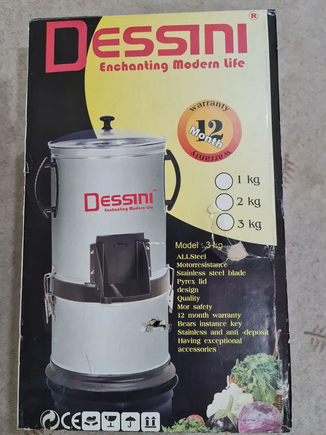 سبزی خردکن موتور سنگین دسینی ۳ کیلوگرمی|خردکن، آسیاب، غذاساز|اهواز, شهرک نفت|دیوار