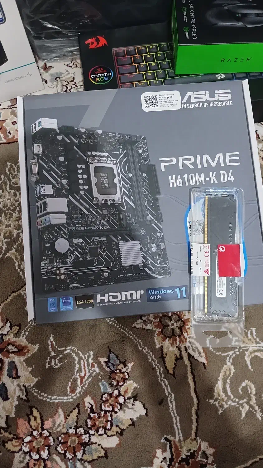 مادربرد asus prime h610m-k نو|قطعات و لوازم جانبی رایانه|قم, علی آباد سعدگان|دیوار