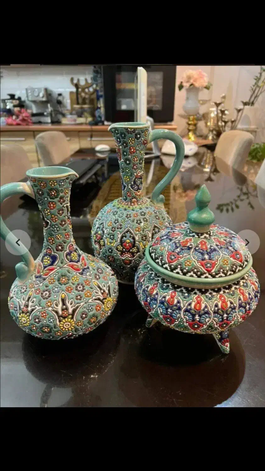 ظروف دکوی برجسته سنتی کاملا نو|کلکسیون اشیاء عتیقه|تهران, فردوس|دیوار