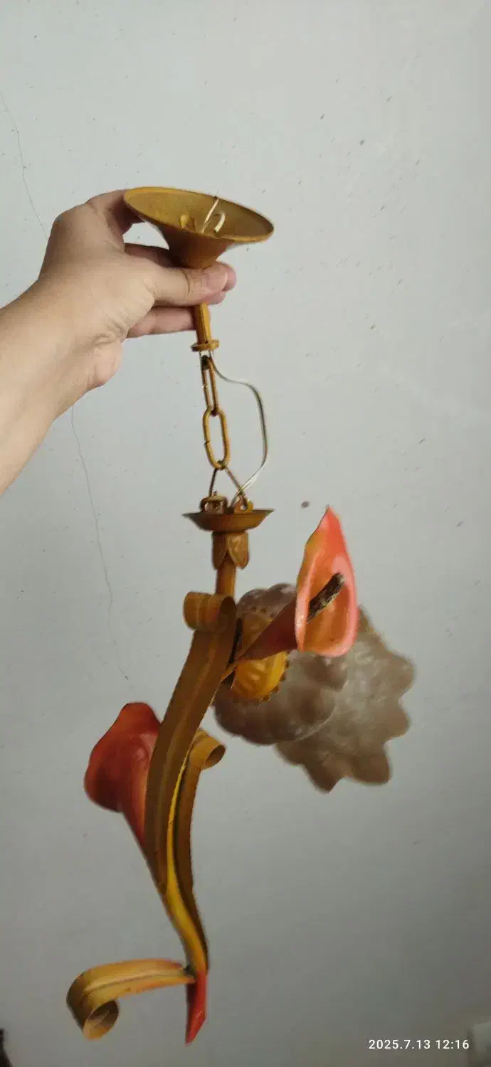 لوستر سه شاخه..وتک اویز|لوستر و چراغ آویز|سرپل ذهاب, |دیوار