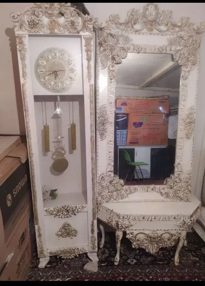 ساعت و آینه کنسول|مبلمان خانگی و میز عسلی|سرپل ذهاب, |دیوار