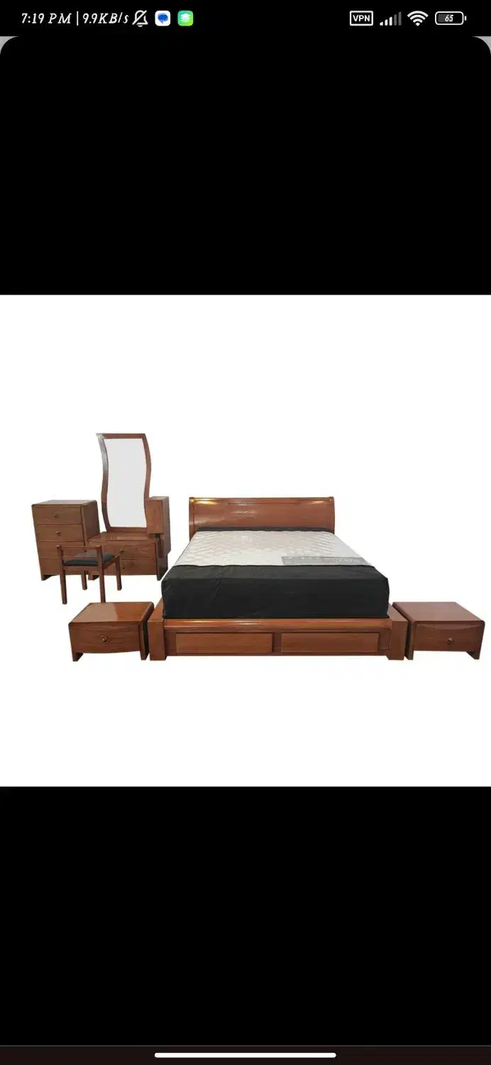 سرویس خواب دونفره در حد نو|تخت و سرویس خواب|قم, زنبیل آباد|دیوار