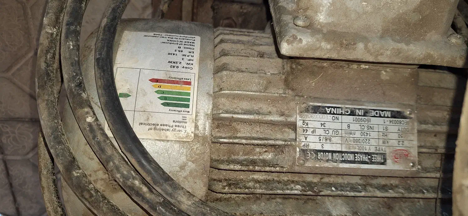 دینام سه فاز ۳اسب .گیربکس .چرخ قرقره وسیم بکسر|مصالح و تجهیزات ساختمان|مرند, |دیوار