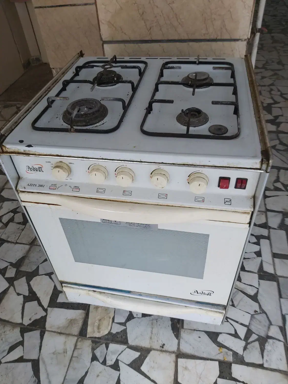 فرگاز ۴ شعله آردل در حد نو|اجاق گاز و لوازم برقی پختوپز|بابل, |دیوار