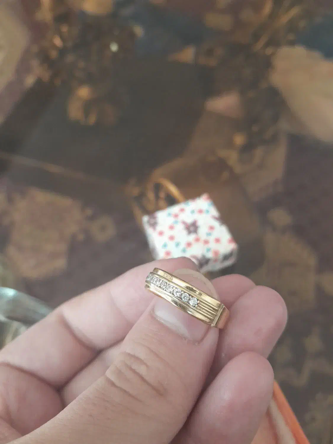 انگشتر نقره با ابکاری طلا|جواهرات|اردبیل, |دیوار