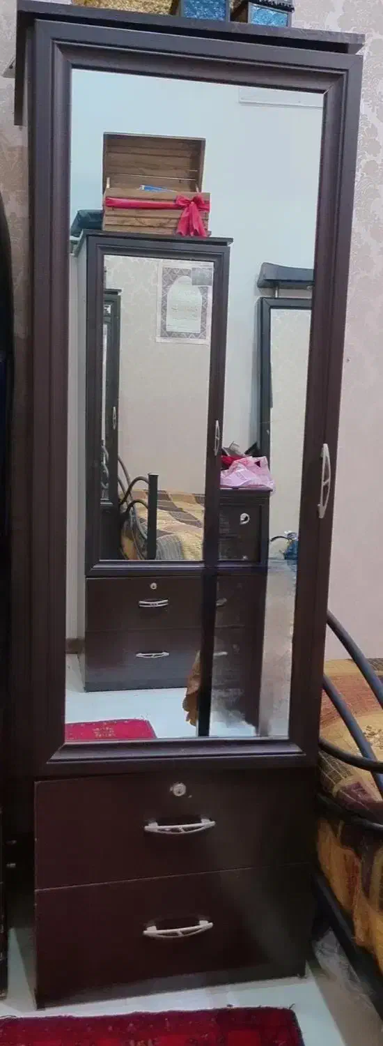 کمد لباس ام دی اف در آینه قدی کشو دار،درآور تک|جاکفشی، کمد، دراور|مشهد, الهیه|دیوار