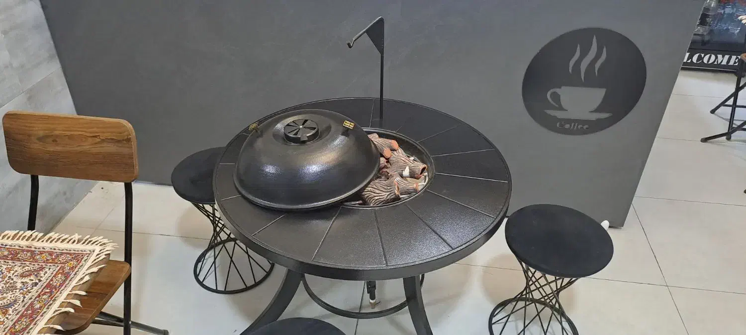 میز آتشدان و نیمکت چوب روس|بخاری، هیتر، شومینه|شیراز, فرگاز|دیوار