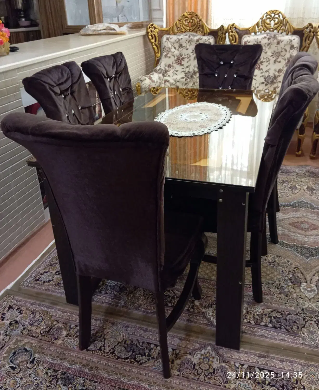 غذاخوری 6نفره|میز و صندلی غذاخوری|خوی, |دیوار