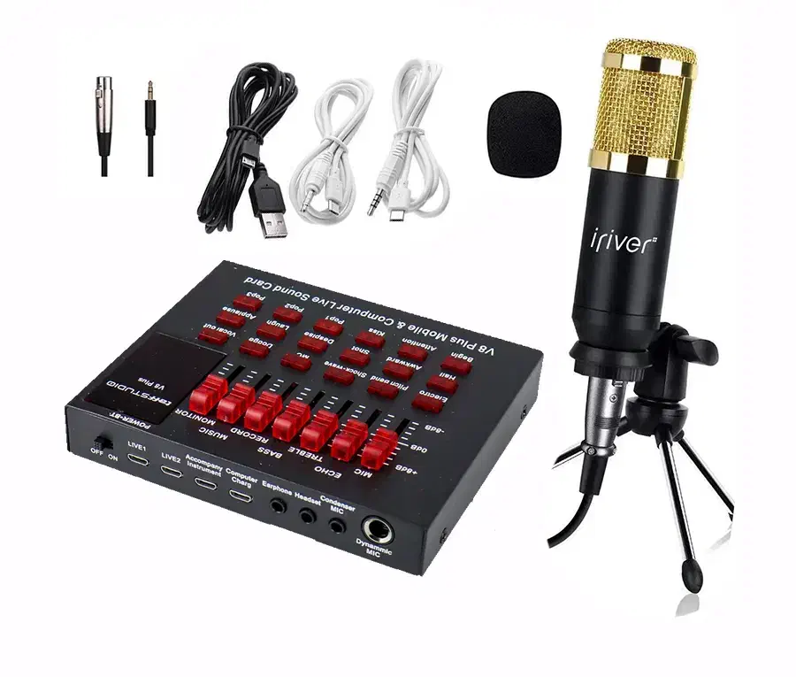 ست تولید محتوا کارت صدا میکروفون پایه|آلات موسیقی|رشت, استادسرا|دیوار