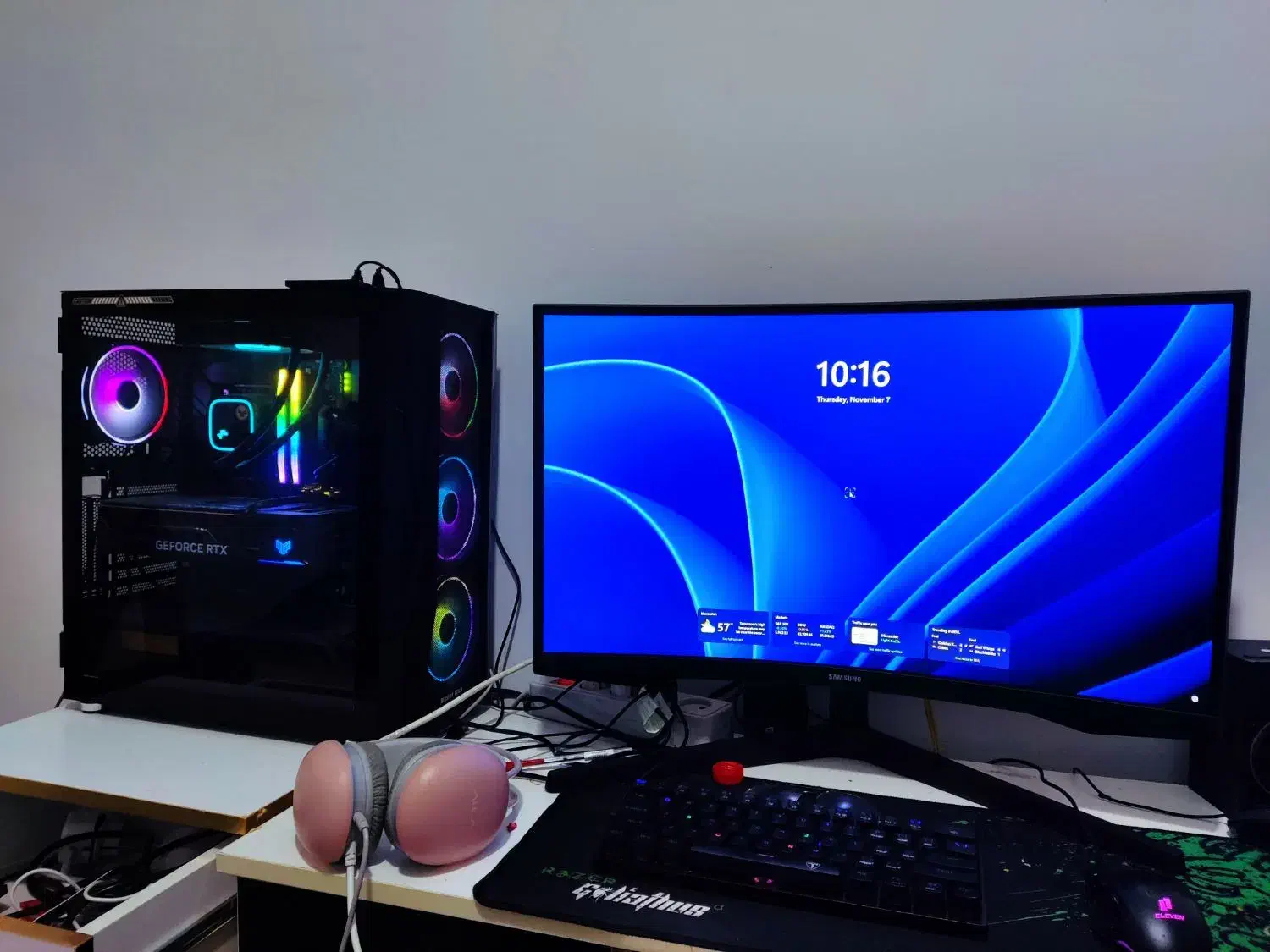 کیس گیمیگ به همراه مانیتور|رایانه رومیزی|شهرکرد, |دیوار