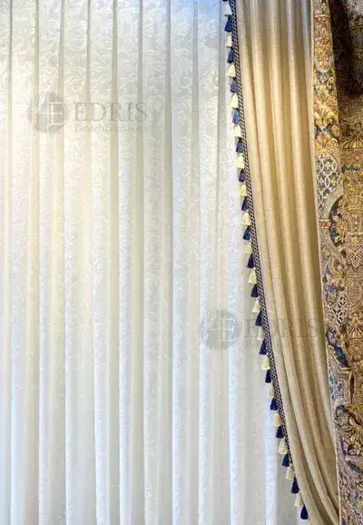 پرده شاین دار ترک|پرده، رانر، رومیزی|کاشان, شهرک امیرالمومنین|دیوار