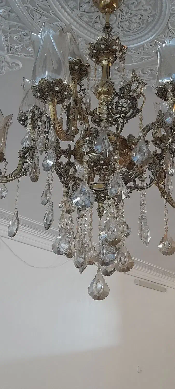 لوستر برنز شیک سه تا یه مدل|لوستر و چراغ آویز|قم, نیروگاه|دیوار