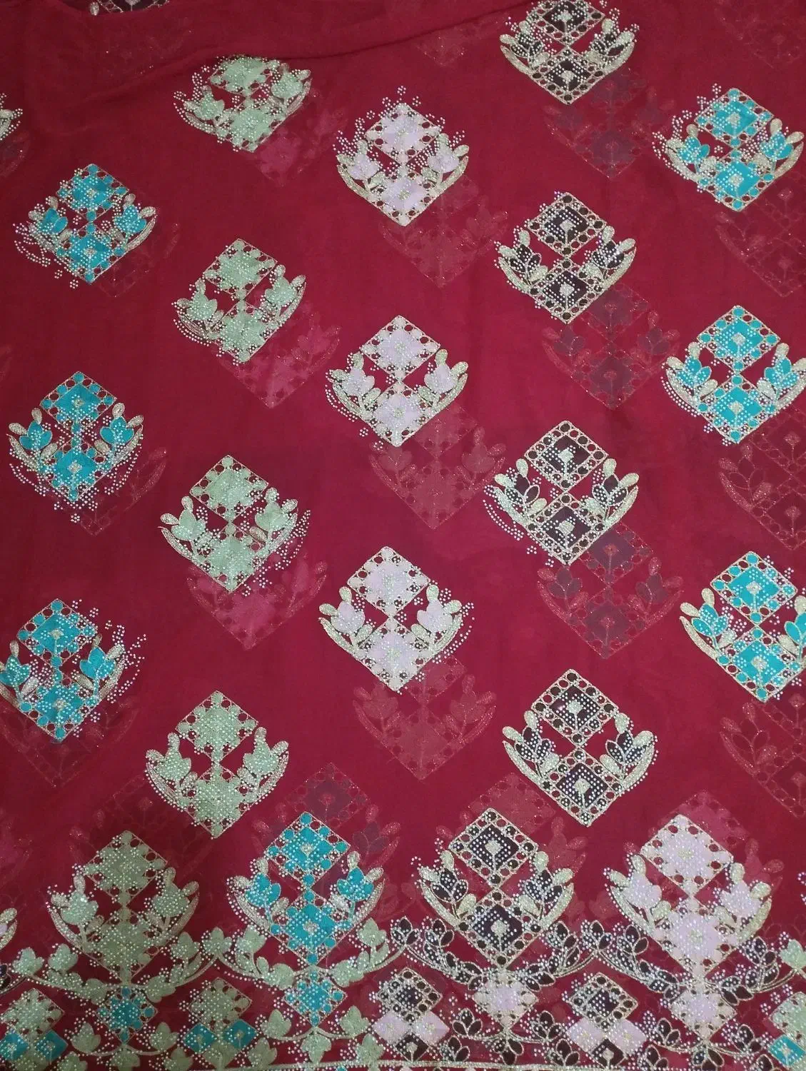 پارچه حریر نگینی به همراه استر|لباس|زاهدان, |دیوار