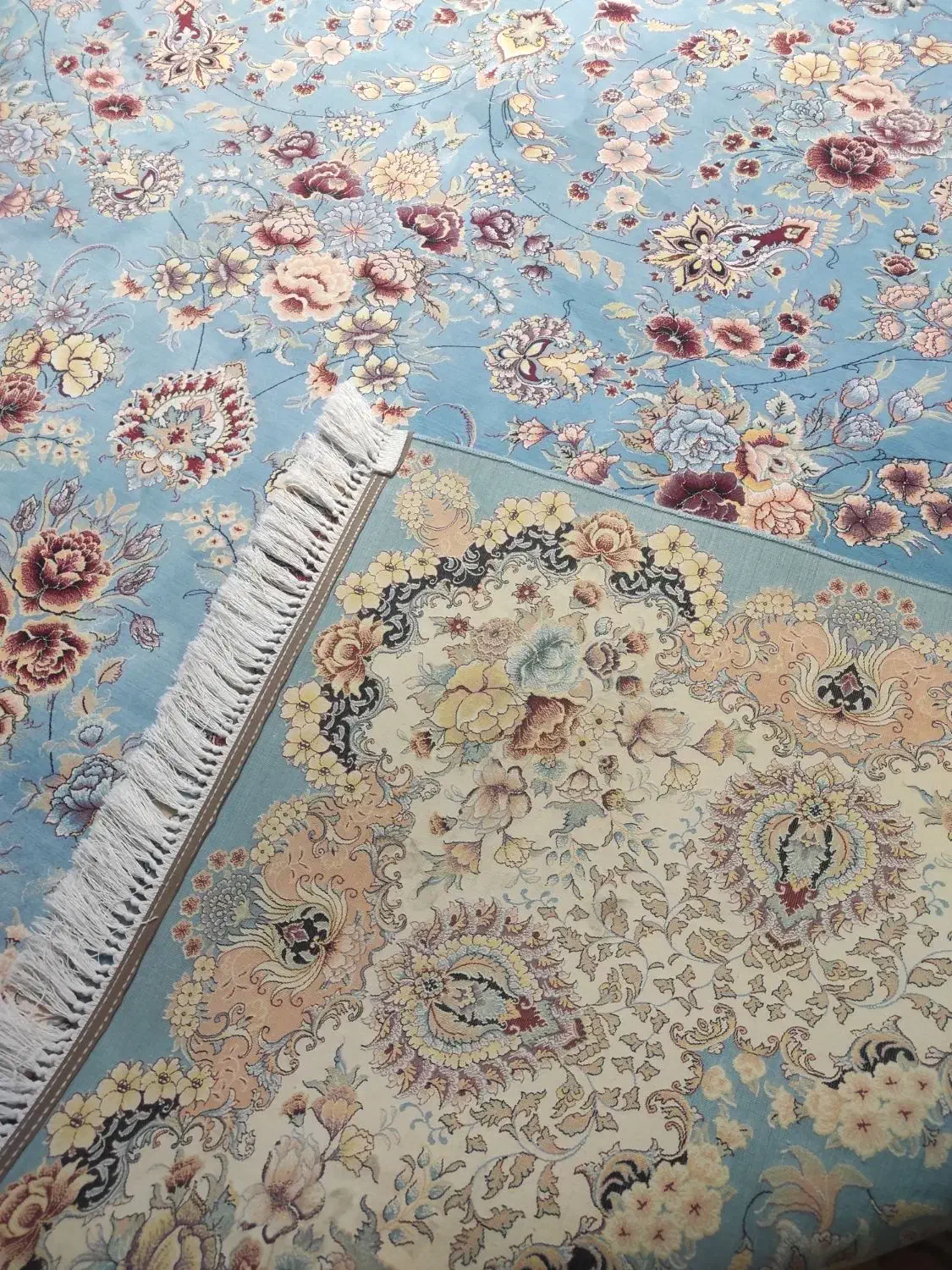 یه جفت فرش ۱۲۰۰ شونه کاشمر|فرش|کاشمر, |دیوار