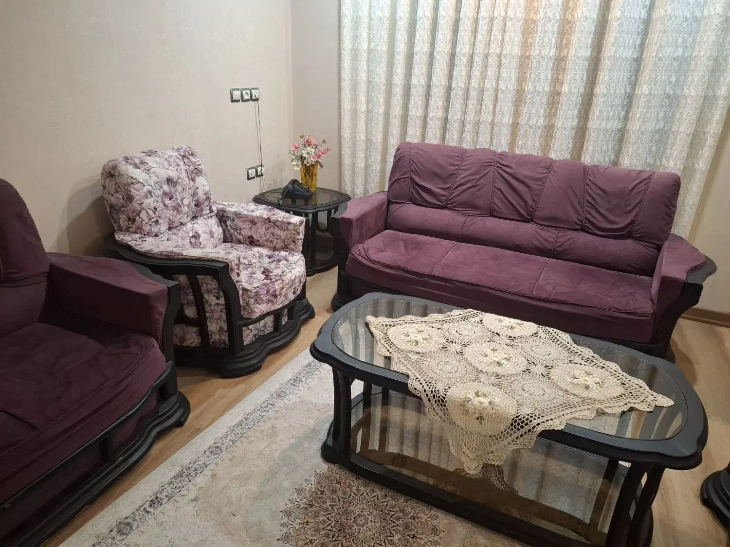 فروش مبلمان شیک کارکرده در حد نو ۷ نفره|مبلمان خانگی و میز عسلی|گرگان, |دیوار