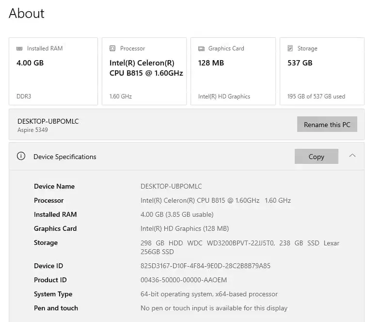 لپتاپ acer 5349|رایانه همراه|تهران, سازمان آب|دیوار