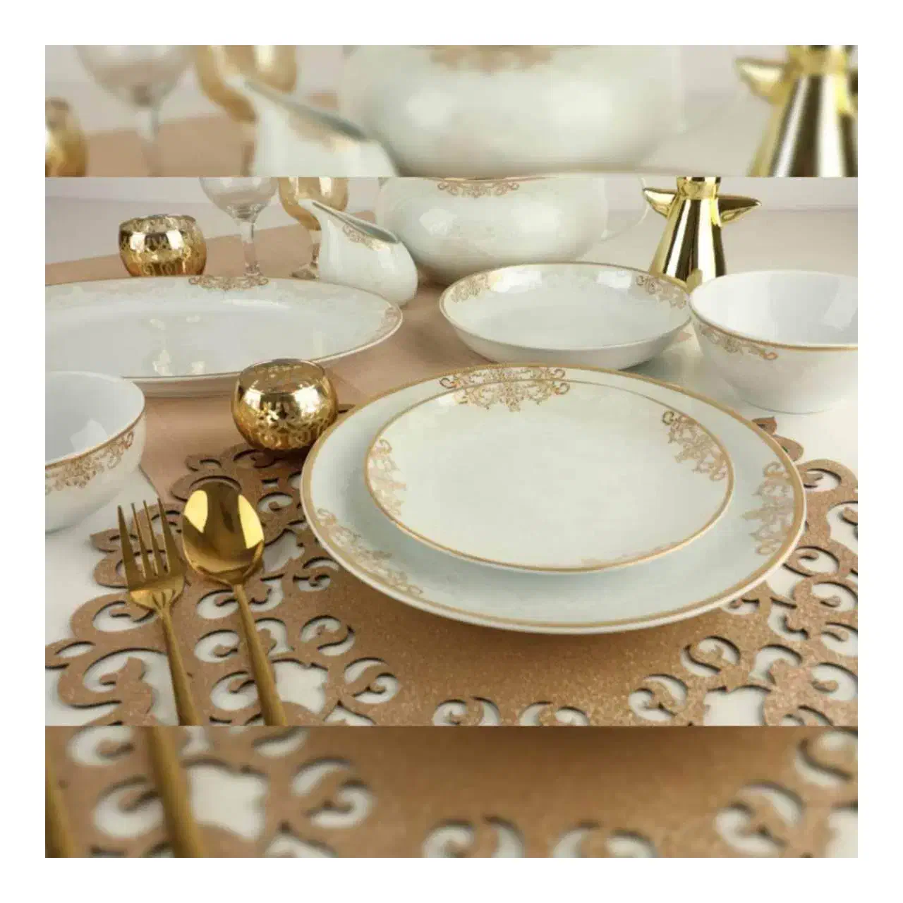 سرویس چینی طرح ماکان طلایی|ظروف سرو و پذیرایی|تهران, هرندی|دیوار