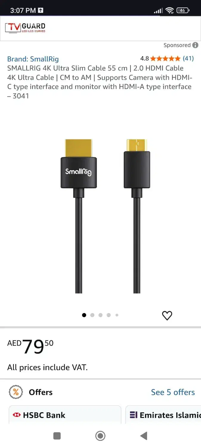 کابل HDMI mini 4k smallrig|دوربین عکاسی و فیلم‌برداری|تهران, شهرک چیتگر|دیوار