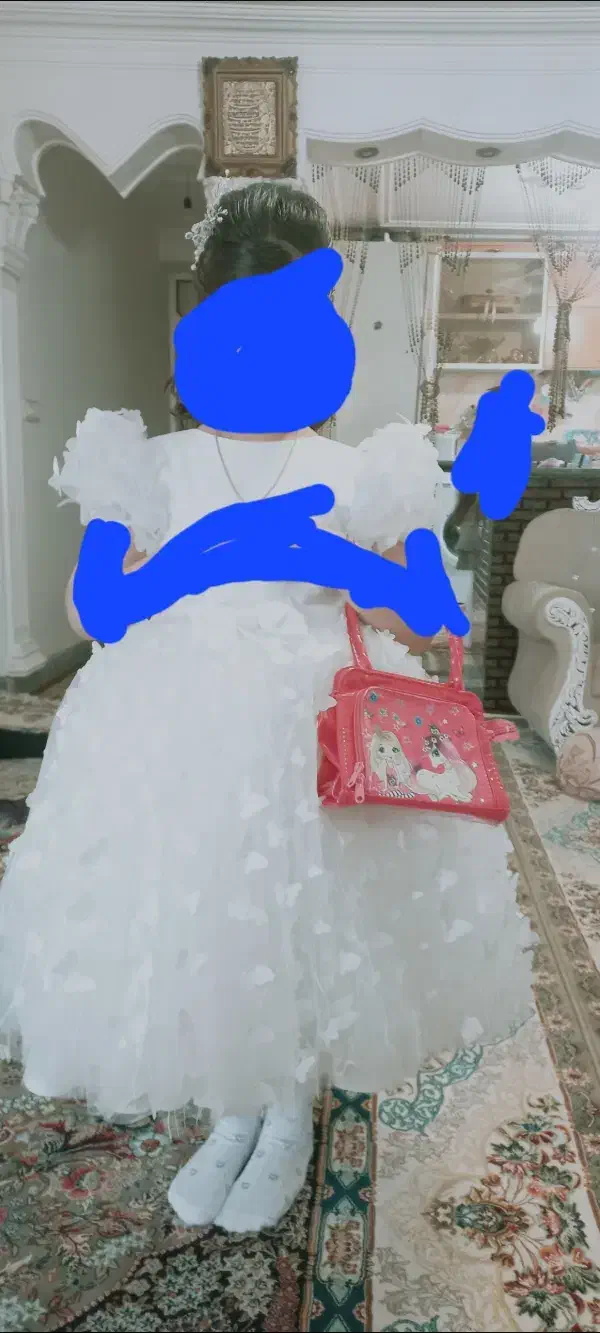 پیراهن کاملاسالم سفیدفقط یک بارپوشیده|لباس|رشت, یخسازی|دیوار